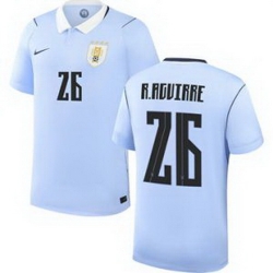 Men 26 Uruguay Rodrigo Aguirre Away Replica Jersey World   1