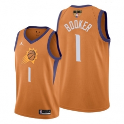 suns devin booker orange 2021 western conference champions jersey