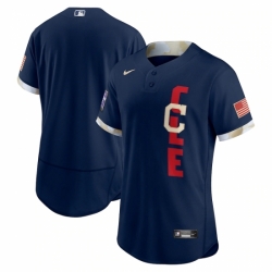 Men's Cleveland Indians Blank Nike Navy 2021 MLB All-Star Game Authentic Jersey