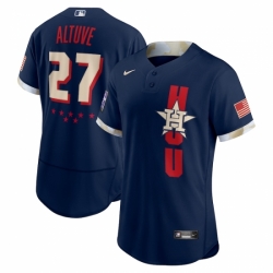 Men's Houston Astros #27 José Altuve Nike Navy 2021 MLB All-Star Game Authentic Player Jersey