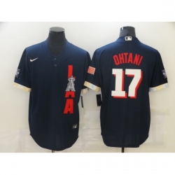 Men's Los Angeles Angels of Anaheim #17 Shohei Ohtani Navy 2021 All-Star Game Authentic Jersey