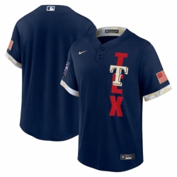Men's Texas Rangers Blank Nike Navy 2021 MLB All-Star Game Replica Jersey