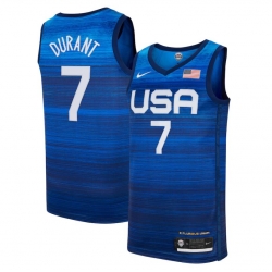 Men's USA Team Kevin Durant Away Blue 2021 Tokyo Olympics Jersey II