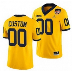 Men michigan Yellow Customized football jerseys