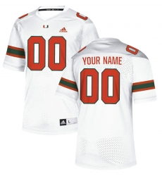 Miami hurricanes custom jersey White