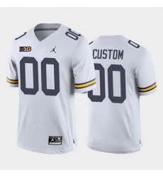 Michigan Wolverines Custom White Away Men'S Jersey