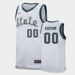 Michigan State Spartans Custom White Replica College Basketball Jersey