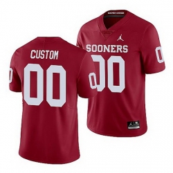 Oklahoma Sooners Custom Crimson Limited Men'S Jersey