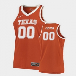 Texas Longhorns Custom Orange Road College Basketball Jersey
