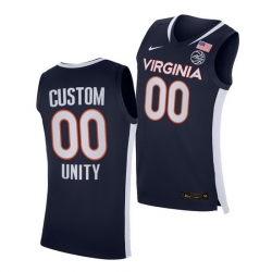Virginia Cavaliers Custom Virginia Cavaliers Navy Unity 2021 Road Secondary Logo Jersey