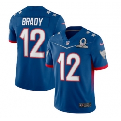 Men 2022 NFL Pro Bowl Tampa Bay Buccaneers #12 Tom Brady NFC Blue Jersey
