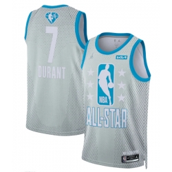 Men 2022 All Star 7 Kevin Durant Gray Stitched Basketball Jersey