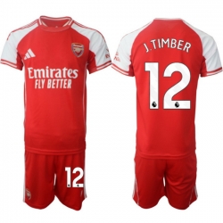 Men Arsenal 2026 Soccer Jerseys Red #12 J.TIMBER