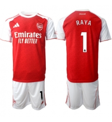 Men Arsenal 2026 Soccer Jerseys Red White #1 RAYA Men Arsenal 2026 Soccer Jerseys Red White #1 RAYA