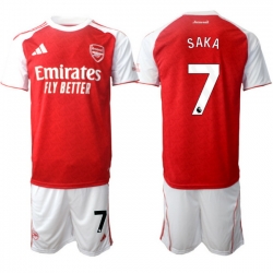 Men Arsenal 2026 Soccer Jerseys Red White #7 SAKA