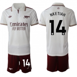 Men Arsenal 2026 Soccer Jerseys White #14 NKETIAH
