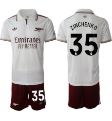 Men Arsenal 2026 Soccer Jerseys White #35 ZINCHENKO Men Arsenal 2026 Soccer Jerseys White #35 ZINCHENKO