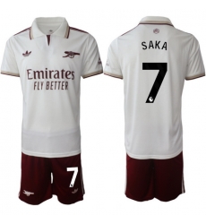 Men Arsenal 2026 Soccer Jerseys White #7 SAKA