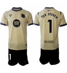 Men FC Barcelona 2026 Soccer Jerseys Beige #1 TER STEGEN