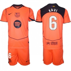 Men FC Barcelona 2026 Soccer Jerseys Orange #6 XAVI