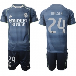 Men Real Madrid 2026 Soccer Jerseys DarkBlue #24 HUIJSEN