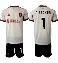 Men Liverpool 2026 Soccer Jerseys Beige #1 A.BECKER