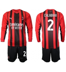 Men AC Milan Long Sleeve Soccer Jerseys 513