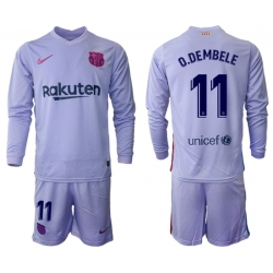 Men Barcelona Long Sleeve Soccer Jerseys 546