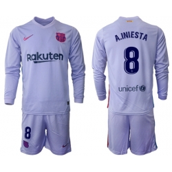 Men Barcelona Long Sleeve Soccer Jerseys 552