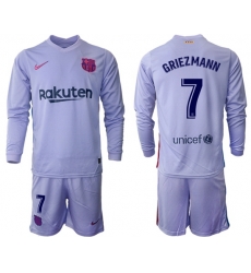 Men Barcelona Long Sleeve Soccer Jerseys 553