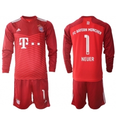 Men Bayern Long Sleeve Soccer Jerseys 552