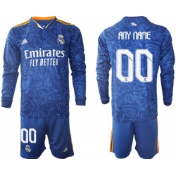 Men Real Madrid Long Sleeve Soccer Jerseys 519 Customized