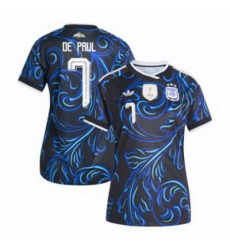 Women 7Rodrigo De Paul Argentina National Team adidas 2026 Away Replica Jersey Black 3 Women 7Rodrigo De Paul Argentina National Team adidas 2026 Away Replica Jersey Black 3