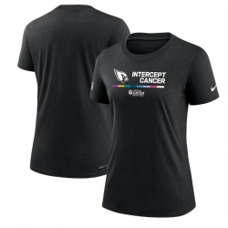Women Arizona Cardinals 2022 Black Crucial Catch Performance T Shirt