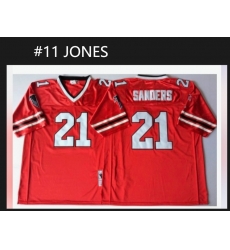Men Atlanta Falcons #11 JONES Red Stitched Throwback Jersey