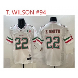 Men Cowboys T.Wilson 94 Mexico white Jersey