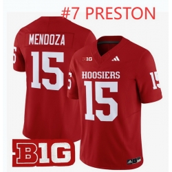 Men Indiana Hoosiers Shazz Preston #7 Red F U S E 2026 Patch Stitched Football Jerseys