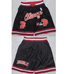 Men Chicago Bulls  Michael Jordan Black 2026 Shorts 002 