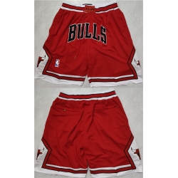 Men Chicago Bulls Red Shorts  Run Small