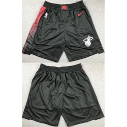 Men Miami Heat Black Shorts  28Run Small 29