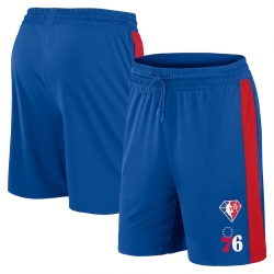 Men Philadelphia 76ers Blue With Team Logo Shorts