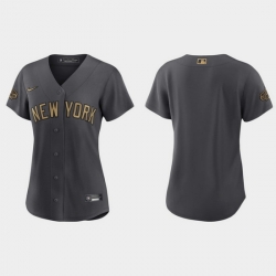 Women New York Yankees 2022 Mlb All Star Game Replica Charcoal Jersey
