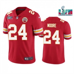 Men Women Youth Toddler Kansas City Chiefs 24 Skyy Moore Red Super Bowl LVII Patch Vapor Untouchable Limited Stitched Jersey