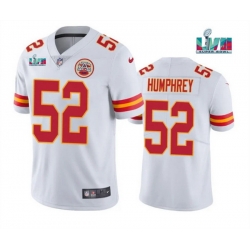 Men Women Youth Toddler Kansas City Chiefs 52 Creed Humphrey White Super Bowl LVII Patch Vapor Untouchable Limited Stitched Jersey