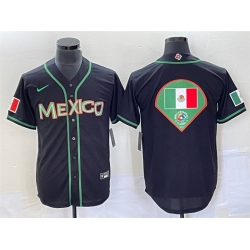 Men Mexico Baseball 2023 Black World Baseball Classic Team Big Logo Stitched Jersey 5
