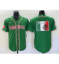 Men Mexico Baseball 2023 Green World Baseball Classic Team Big Logo Stitched Jersey 3