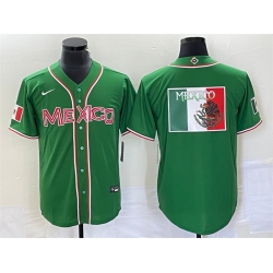 Men Mexico Baseball 2023 Green World Baseball Classic Team Big Logo Stitched Jersey 3