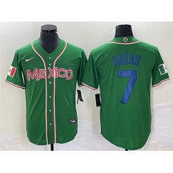 Men Mexico Baseball 7 Julio Urias 2023 Green World Baseball With Patch Classic Stitched Jersey 2
