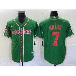 Men Mexico Baseball 7 Julio Urias 2023 Green World Baseball With Patch Classic Stitched Jersey 6