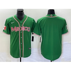 Men Mexico Baseball Blank 2023 Green World Baseball Classic Stitched Jersey